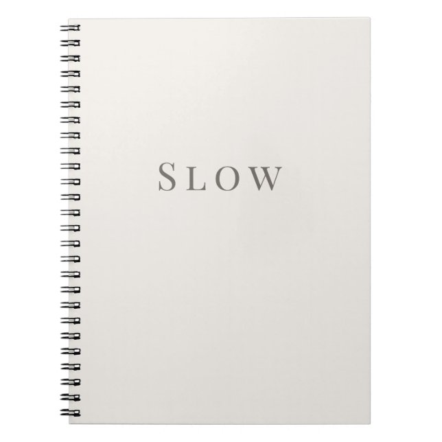 Espiral Caderno de Tipografia Mínima – Lento (Frente)