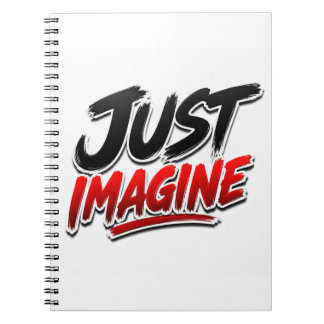 Espiral Caderno de Tipografia Minimalista Apenas Imagine