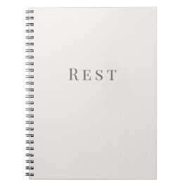 Espiral Caderno de Tipografia Minimalista - Descanso
