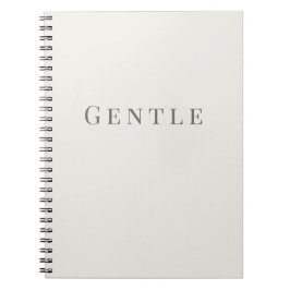 Espiral Caderno de Tipografia Minimalista – Gentle