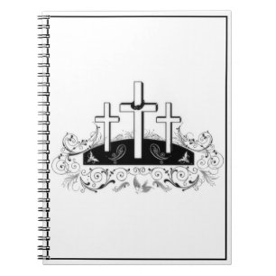 Espiral Caderno de três cruzes