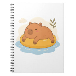 Espiral Caderno de Verão Flutuador de Piscina de Capivara