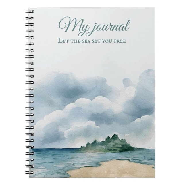 Espiral Caderno de Vibrações da Praia | Diário Costeiro (Frente)
