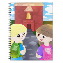 Caderno de Volta às Aulas Desenhado à Mão