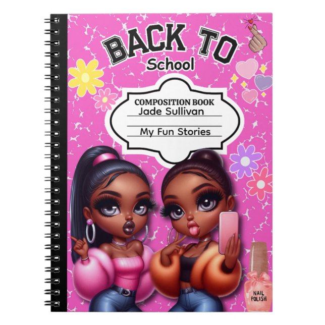 Espiral Caderno de Volta às Aulas (Personalizável) (Frente)