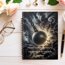 Espiral Caderno Destruindo Memórias Ruins pela Bola de Dem