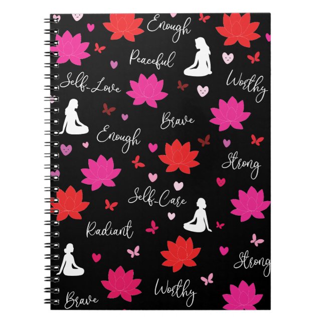 Espiral Caderno | Diário de Autocuidado com Arte Linear (Frente)