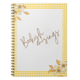 Espiral Caderno diário de livros de verão amarelo