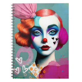 Espiral Caderno Diário Menina Palhaço