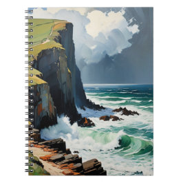 Espiral Caderno Diário Ondas do Oceano Mal-humorado