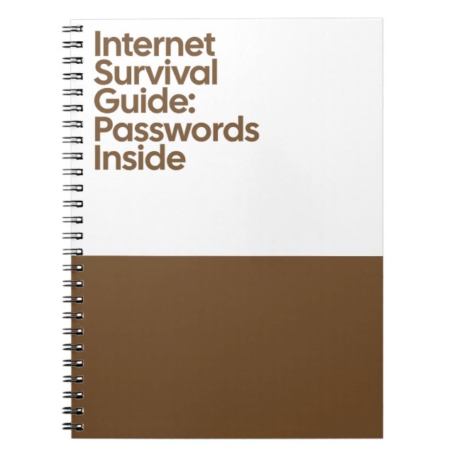 Espiral Caderno Divertido de Senhas da Internet (Frente)