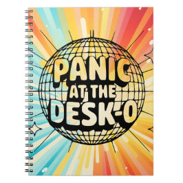 Espiral Caderno Divertido para Escritório - Pânico na Mesa