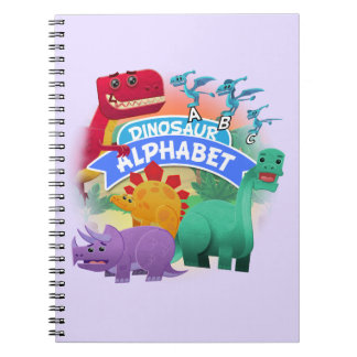Espiral Caderno do alfabeto do dinossauro