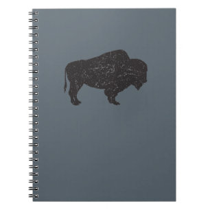 Espiral caderno do bisonte do Vintage-estilo