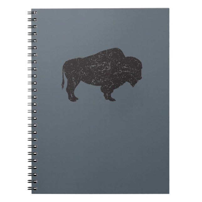 Espiral caderno do bisonte do Vintage-estilo (Frente)