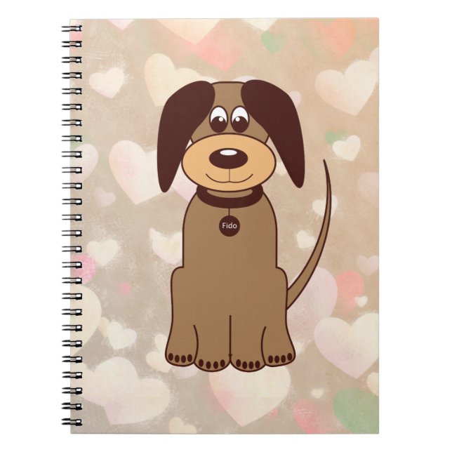 Espiral Caderno do Cão Marrom (Frente)