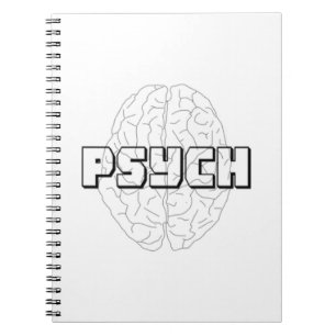 Espiral Caderno do cérebro da psicologia