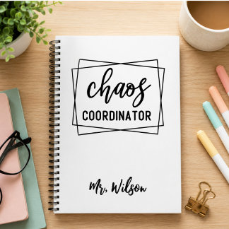 Espiral Caderno do Coordenador de Caos – Citação Divertida