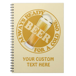 Espiral Caderno do costume da CERVEJA