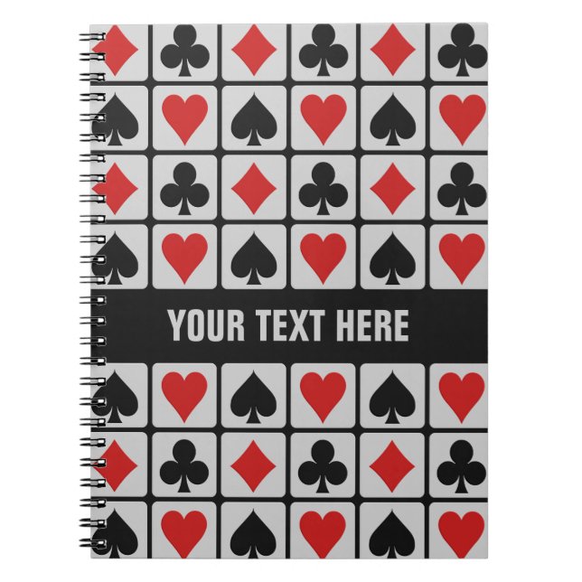 Espiral Caderno do costume do jogador de cartão (Frente)