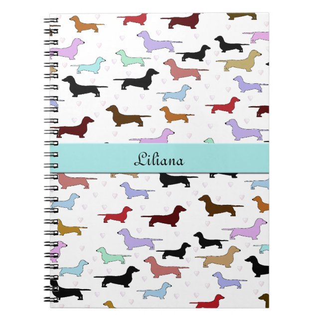 Espiral Caderno do Dachshund (Frente)