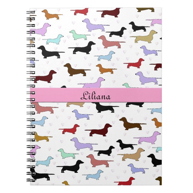 Espiral Caderno do Dachshund (Frente)