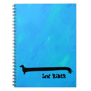 Espiral Caderno do Dachshund do cavaleiro do aqua