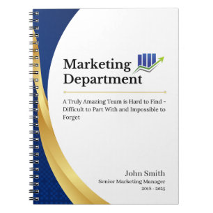 Espiral Caderno do Departamento de Marketing Personalizado