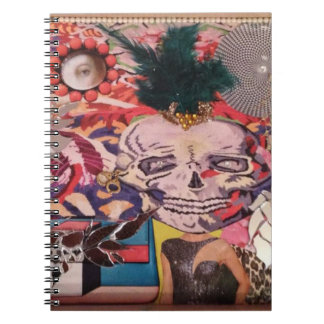 Espiral Caderno do design do crânio