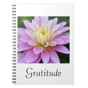 Espiral Caderno do Diário da gratitude da dália
