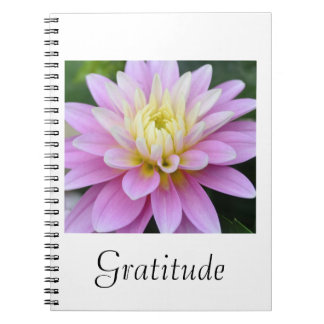 Espiral Caderno do Diário da gratitude da dália