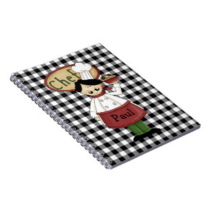 Espiral Caderno do Diário do cozinheiro chefe