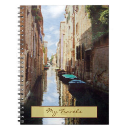 Espiral Caderno do Diário do viagem de Veneza Italia