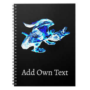 Espiral Caderno do Dragão de Gelo Glacial Fantasia Congela