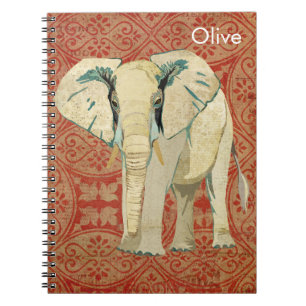 Espiral Caderno do elefante branco