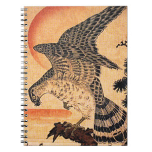 Espiral Caderno do falcão de Kuniyoshi