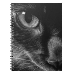Espiral Caderno do gato preto