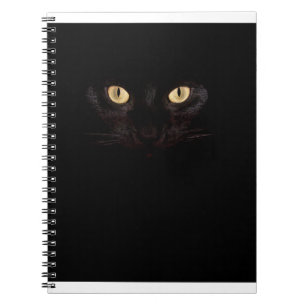 Espiral caderno do gato preto