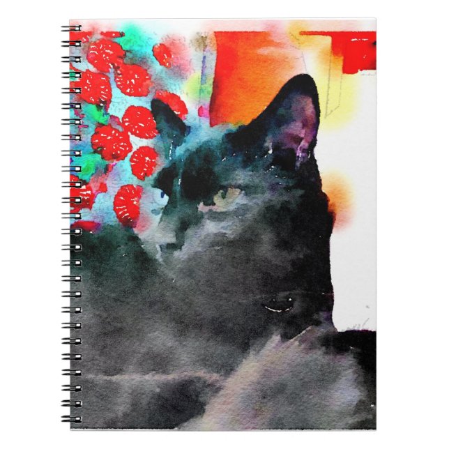 Espiral Caderno do gato preto (Frente)