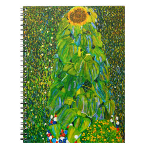Espiral Caderno do girassol de Gustavo Klimt