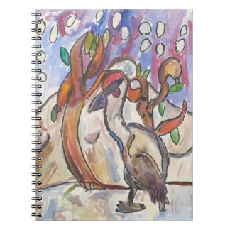 Espiral Caderno do Grou-de-coroa-vermelha