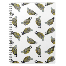 Espiral Caderno do lance da codorniz