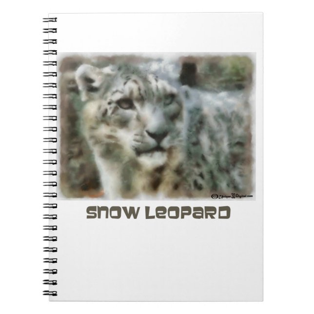 Espiral Caderno do leopardo de neve (Frente)