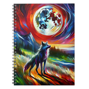 Espiral Caderno do Lobo Uivo Cósmico