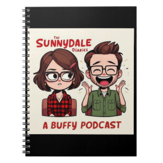 Espiral Caderno do Logotipo do Podcast Sunnydale Diaries