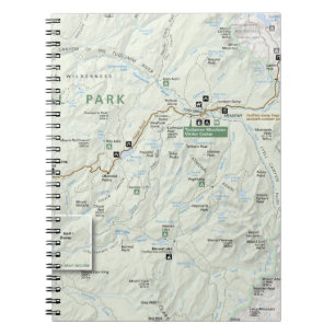 Espiral Caderno do mapa de Yosemite