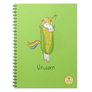 Espiral Caderno do Milho Divertido do Unicórnio