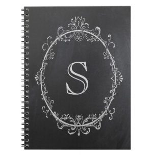 Espiral Caderno do monograma, caderno inicial, quadro