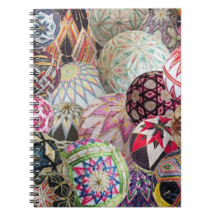 Espiral Caderno do montagem de Temari - páginas alinhadas