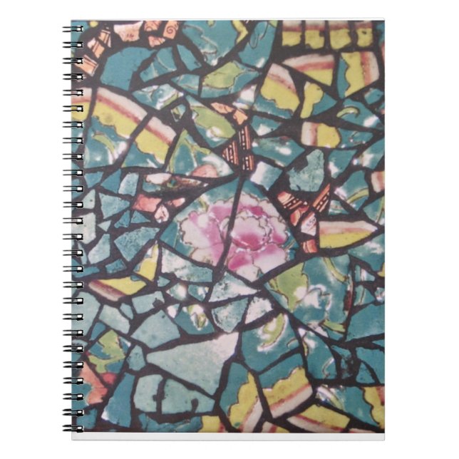Espiral Caderno do mosaico de turquesa (Frente)